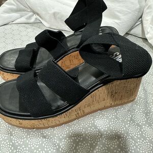 SM new york Cork Wedge Sandals